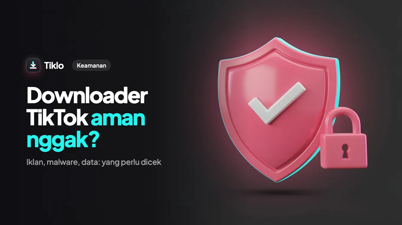 Layar laptop yang menampilkan downloader TikTok yang aman di dalam peramban web