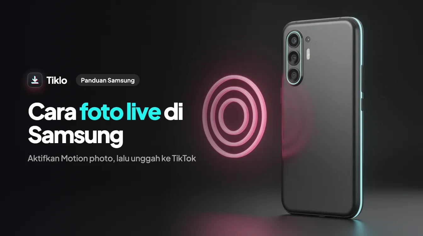 Ponsel Android dengan ikon motion photo di aplikasi kamera