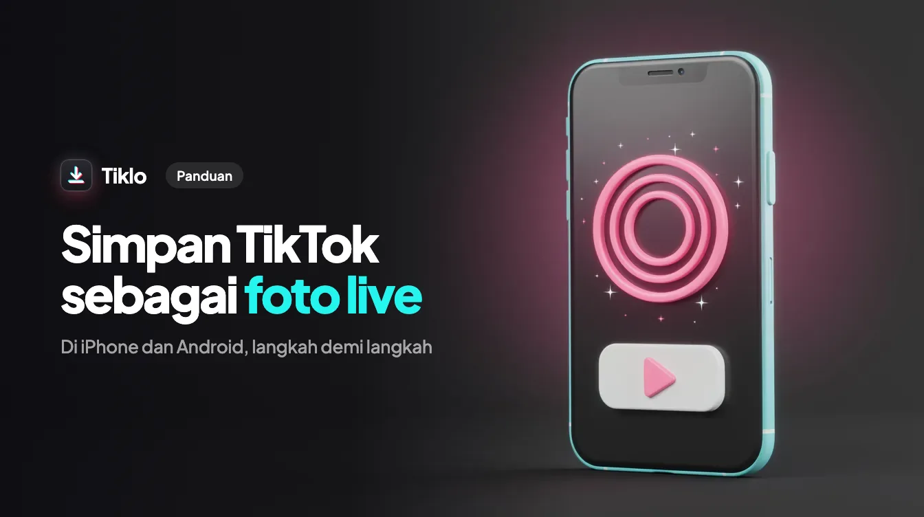 Telefon yang menukar jalur video menjadi foto live bertindih