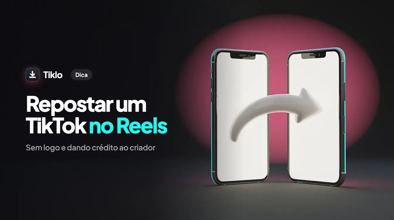 Celular mostrando um vídeo do TikTok sendo repostado no Instagram Reels