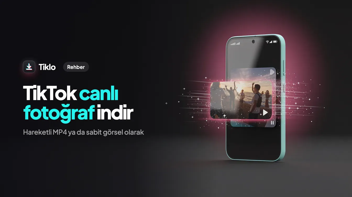 TikTok canlı fotoğrafının hareketli bir görüntü olarak kaydedildiğini gösteren bir akıllı telefon